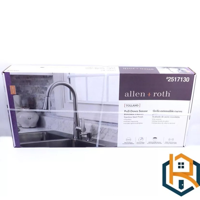 Allen Roth Tolland Stainless Steel Single Handle Pull-down Kitchen Faucet