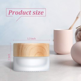 Glass Cosmetic Containers Empty Sample Jars with Leak Proof Lids Makeup Sample Containers for Lotion Cream Cosmetic (30 Pieces, 5 Gram)