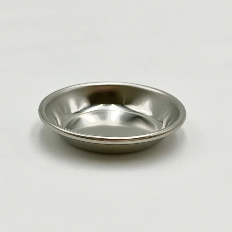 Sundiamond Stainless Steel Round Plate, Shallow Type, 1.6 inches (40