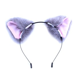 Cute Cat Fox Ear Long Fur Hair Headband Fashion Girl Anime Cosplay Party Costume