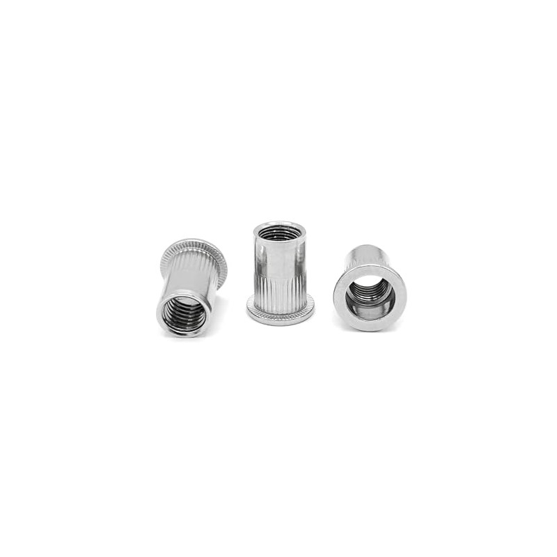 Flat Head Rivet Nuts (Stainless Steel, M10-100 Pieces)