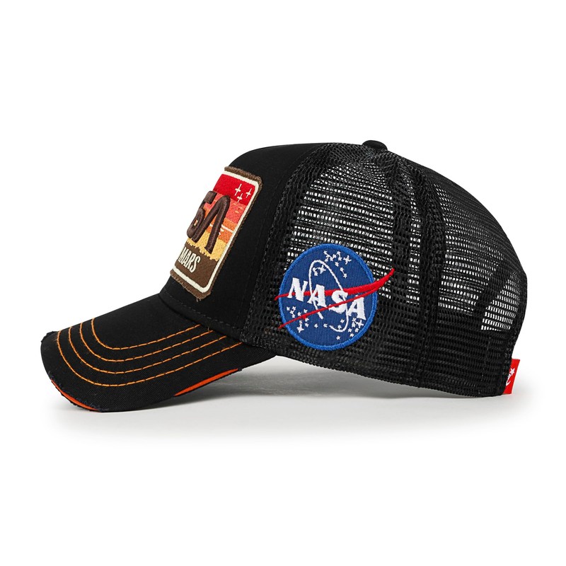 ililily Premium NASA Mission Patch Embroidery Structured Baseball Cap, Black