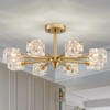 XINGQI 8-Light Semi Flush Mount Ceiling Light Fixture Modern Antique