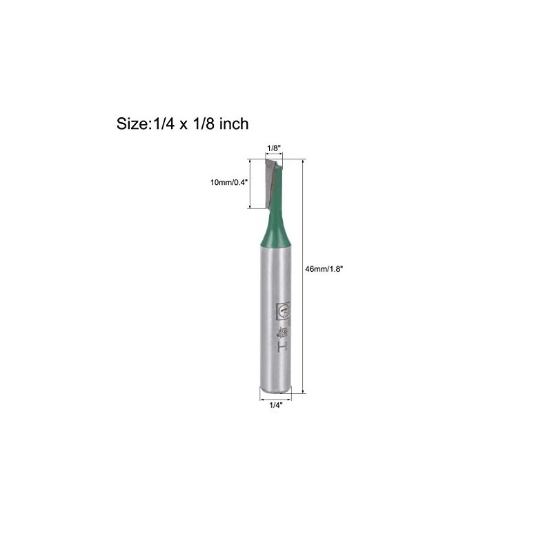 sourcing map Router Bit 1/4" Shank 1/8" Cutting Dia Single