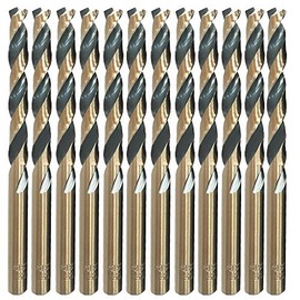 12PCS, 5/64", Black and Gold Drill Bits