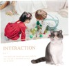 BIUDECO Adorable Cat Figurine Lifelike Desktop Cat Statue for Home