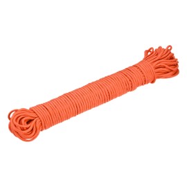 MECCANIXITY Polypropylene Rope Braid Cord 50M/164ft 2mm Dia Orange for Indoor Outdoor Camping Clothes Line