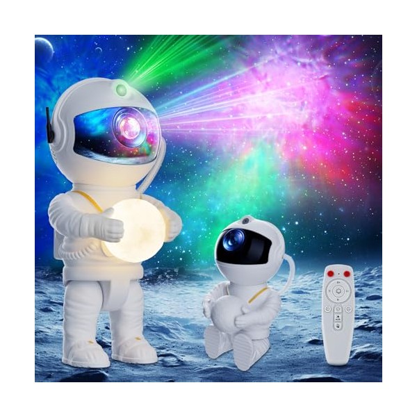 Feliigo Sternenhimmel Projektor, Astronaut LED Sternenprojektor sitzen/stehen, 8 Nebelmodi, 2
