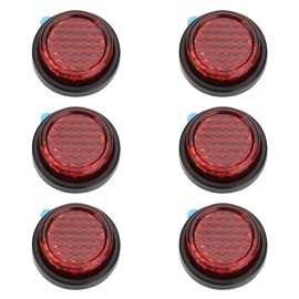 LT Easiyl Pack of 6 20 mm Small Round Number Plate Safety Reflectors for Sticking, Suitable for Motorcycles, Electric Vehicles, Bicycles, Rear Mudguards, Trailer Fences, Door Posts