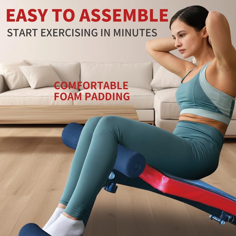 Sit Up Bench Folding Adjustable Workout Bench for Ab Exercise,