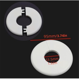 2 pcs Wall Split Flange Self-Adhesive tape Round Escutcheon Various pipes Plate Cover for Water Pipe Faucet Decoration Accessories (33mm/1.32in)