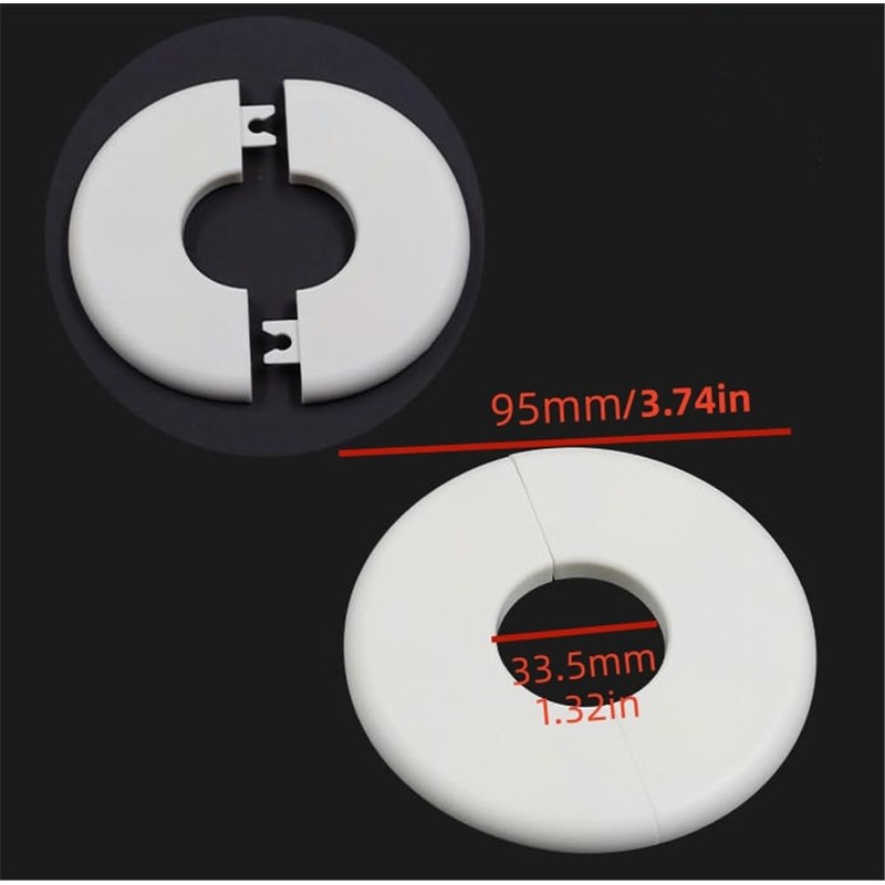 2 pcs Wall Split Flange Self-Adhesive tape Round Escutcheon Various