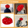 WRITWAA Strawberry Beret Wool Blend Hat Cosy Hat Birthday Party