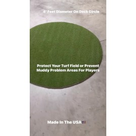 USA Turf Pros 4 Ft On Deck Circle SyntheticTurf Grass Baseball Softball Batting Hitting Fungo