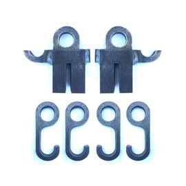 Steel Shooting Targets 3/8” AR500 Conduit T-Post Pipe Stands and Hooks - (2 Mounts/4 Hooks)