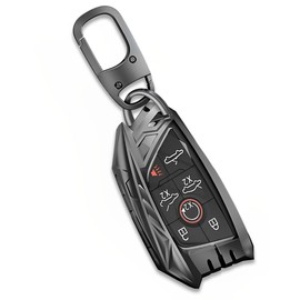YONUFI for Corvette C8 Key Fob Cover Smart Key Case Holder protector 2020 2021 2022 (JC8-Gray)