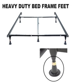 ELEPFEET 4PCS Heavy Duty Bed Frame Legs. Plastic Replacement Bed Frame Feet to Replace Wheels. Easy to Install, Prevent Sliding & Protect Floor