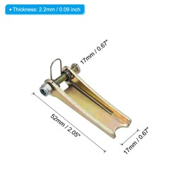 PATIKIL 2 Inch Hook Safety Latch Kit, 3 Pack Metal Towing Hitch Replacement for Clevis Hook Trailer, Golden Tone