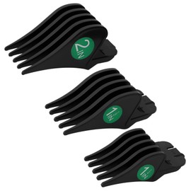 3Pcs Clipper Guards Set with Metal Clips, Large Size Hair Clipper Guards 1.25 in/ 1/32mm & 1.5 in / 38mm & 2 in / 51mm Cutting Combs Compatible with Wahl Clippers for Blending, Trimming, Tapering