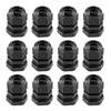 Rierdge 12 Pack 1/2" NPT Cable Glands Waterproof Connectors, Adjustable