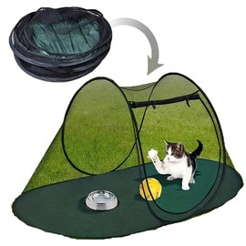 SUYUKU Faltbares Haustierzelt aus Netzgewebe für drinnen und draußen, tragbares Haustierhaus für Hunde, Katzen, Kätzchen, Welpen, Kaninchen (Haustierzelt, S-120 x 63 x 50 cm)