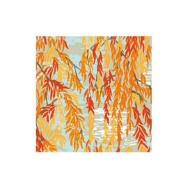 Caspari Willows Coral Cocktail Napkins - includes 20 Cocktail Napkins
