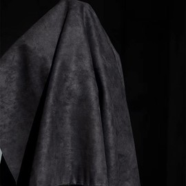 SBWLKJ Suede Fabric 64"×54" Double-Side Soft Ventilation Material, Synthetic Micro-Suede Polyester Fabric for Cushion Sofa Pillows Repair, Car Headliner Replacement, Home Décor DIY Project, Black