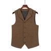 AeoTeokey Classic Mens Wool Tweed Suit Vest Casual Sleeveless Jacket