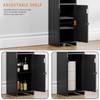Lomojo Small Bathroom Storage Cabinet Corner, Floor Cabinet with Adjustable
