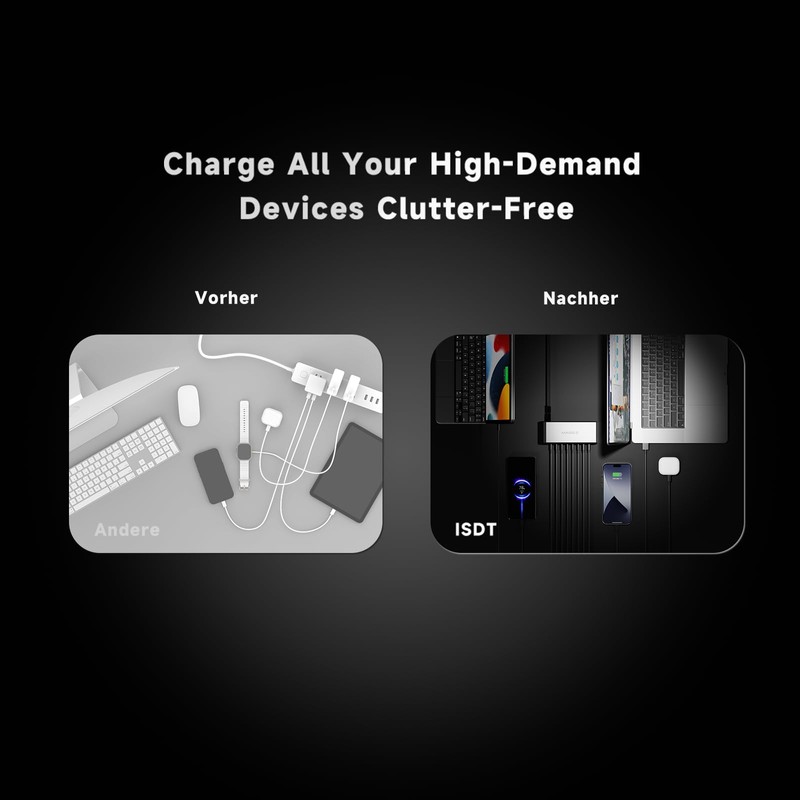 ISDT MASS2 200 W USB C Charger, 8-Port Fast Charger,