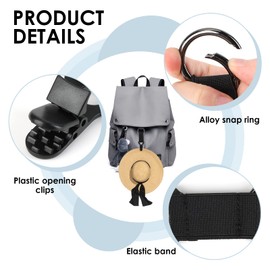KAKUPPA 2 Pack Hat Clip for Travel on Bags, Secure Hat Holder Accessory for Vacation Beach Cruise, Must Have Vacation Essential Accessories for Backpack Luggage Handbag Hiking Enthusiasts