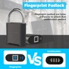 KENRONE Fingerprint Padlock, Biometric Padlock, Smart Padlock with Emergency Key,