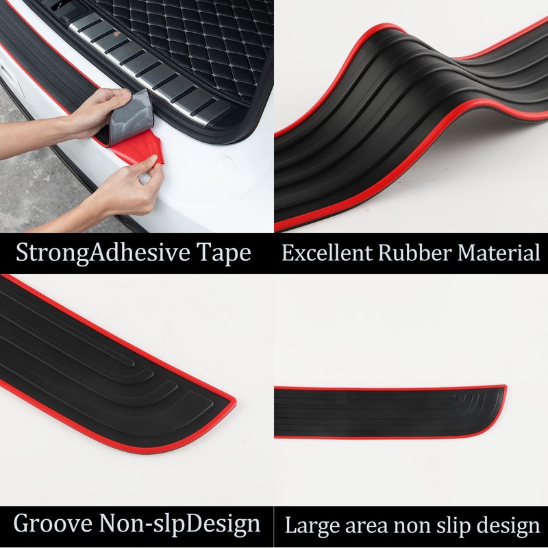 SINGARO - Protector de parachoques trasero de coche y SUV,
