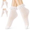 Jadive 3 Pairs Rueschen Socks Ruffle Socks Crew Socks Princess