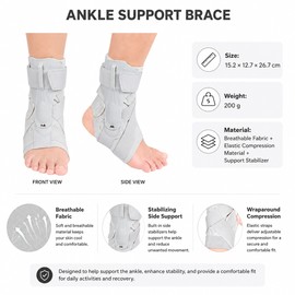 Adjustable Ankle Support Brace – Breathable Compression Stabilizer for Running, Sports, Walking & Daily Support