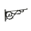 Pair of Shelf Brackets Decorative Lipped Antique Iron - 115mm