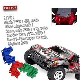 RCMYou Aluminum Front Bulkhead Upgrades Part for 1/10 Slash VXL 2WD/Rustler VXL 2WD/Stampede VXL 2WD/Bandit VXL 2WD,Alloy Front Bulkhead Upgrades Hop Ups,Replaces 2530 2530A,Green