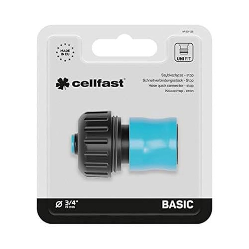 Cellfast 3/4-Inch Quick Hose Connector with Water Stop