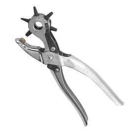 Weaver Leather Supply German Made Revolving Leather Hole Punch Tool, Adjustable Rust-Resistant Punch Pliers, Hole Maker for Belts, Gaskets, and More