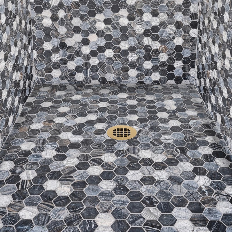 Oatey 42360 Universal 4-1/4 in. Snap-Tite Round Shower Strainer in