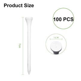 Garegce 70mm 83mm White Wooden Golf Tees 100PCS Sustainable Biodegradable for Golf Outdoor Training