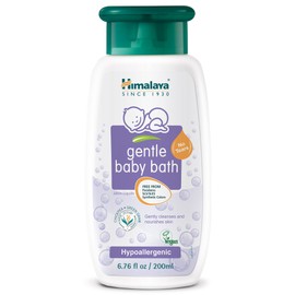 Himalaya Gentle Baby Bath, Baby Wash, Free-From Parabens, SLS/SLES and Phthalates, Dermatologist Tested, 6.76 oz (200 ml)