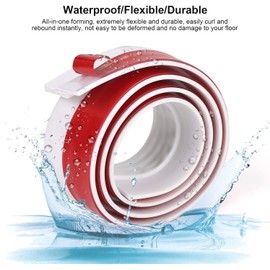 Door Draft Stopper Under Door Draft Blocker Insulator Door Sweep Weather Stripping Noise Stopper Strong Adhesive 39" Length (White)