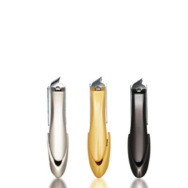 Nail Clippers with Nail File – Thick Nail Cutters for Men Women with Catcher Acrylic Ingrown Toenails Professional Ultra Sharp No Splash SUNDEN (Gold)