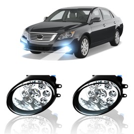 qobsos LED Fog Light For Toyota Avalon 2008-2014 Pair Bumper Fog Light Driving Lamp Replacement Fog Light Assemblies,6000k White,Pack of 2