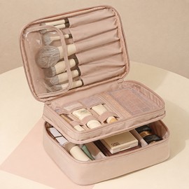 Nanakoji Travel Large Capacity Makeup Portable Luxury Cosmetic Pouch / 나나코지 여행용 대용량 메이크업 휴대용 고급 화장품 파우치