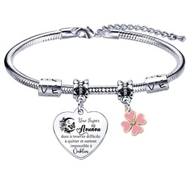 Lumengqi Weihnachtsgeschenke für Kindermädchen, Geschenk für Kindermädchen | Armband Nanny | Danke für die geliebte Nanny | Geschenkidee für Kindermädchen Schule | Ende des Schuljahres | Weihnachten,