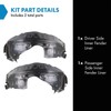 TRQ Inner Fender Liner Set Compatible with 2007-2009 Mazda CX-9