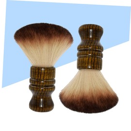 Outanaya Hair Brush 2pcs Soft Bristle Cleaning Brush for Hair Salon Barber Hairdressing Wooden Handle