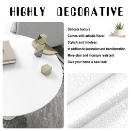 Amiya White Glossy Contact Paper Shiny Peel and Stick Wallpaper Self-Adhesive for Countertops, Furniture, Cabinets, Waterproof, Removable, Easy to Apply, Decorative Vinyl Wrap15.7”X78.7”